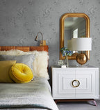 Erfoni 394"x17.7" Grey Floral Embossed Wallpaper - Image 5