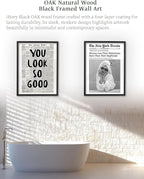 iHery Premium Natural Black OAK Wood 12x16in You Look So Good Trendy - Image 3