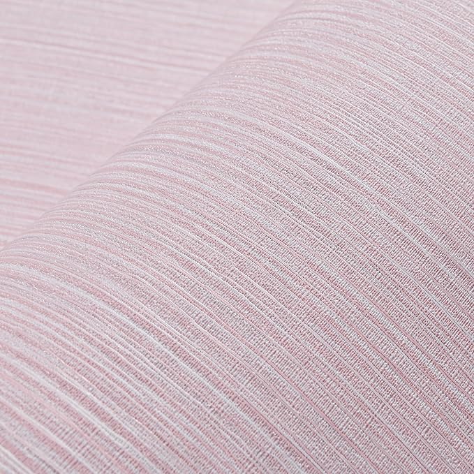 Haimin Grasscloth Wallpaper Textured 24in X 393in Fabric Contact Paper Pink - Image 5