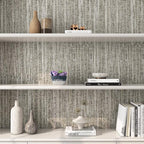 FunStick Taupe Grasscloth Peel and Stick Wallpaper Textured Grass Cloth - Image 4