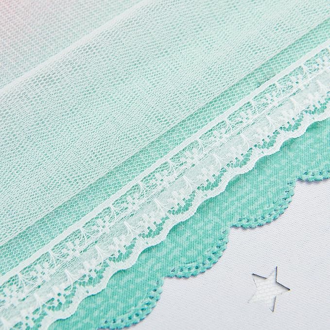 XiDi Curtains for Bedroom Decor, Rainbow Pinkgreen grey52/45 - Image 8
