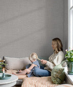 Guvana Grasscloth Peel and Stick Wallpaper Grey Textured Contact Paper Modern - Image 4