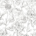 JiffDiff Floral Wallpaper Black & White Peel and Stick Vintage Peony Wall Paper by wallpaper