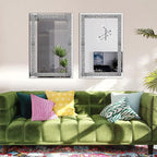 Ruomeng Wall Mirror Rectangular Crystal Crush Diamond Mirror - Image 2