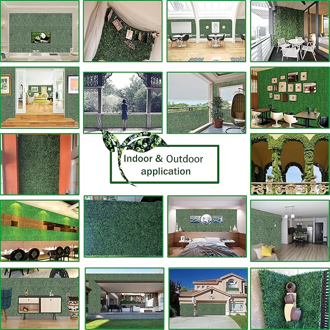ODTORY Artificial Grass Wall Panel Backdrop, 10 X 10 in 8P UV-Anti Greenery - Image 5