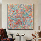 Extra Large Framed Colorful Abstract Wall Art by Cuspin