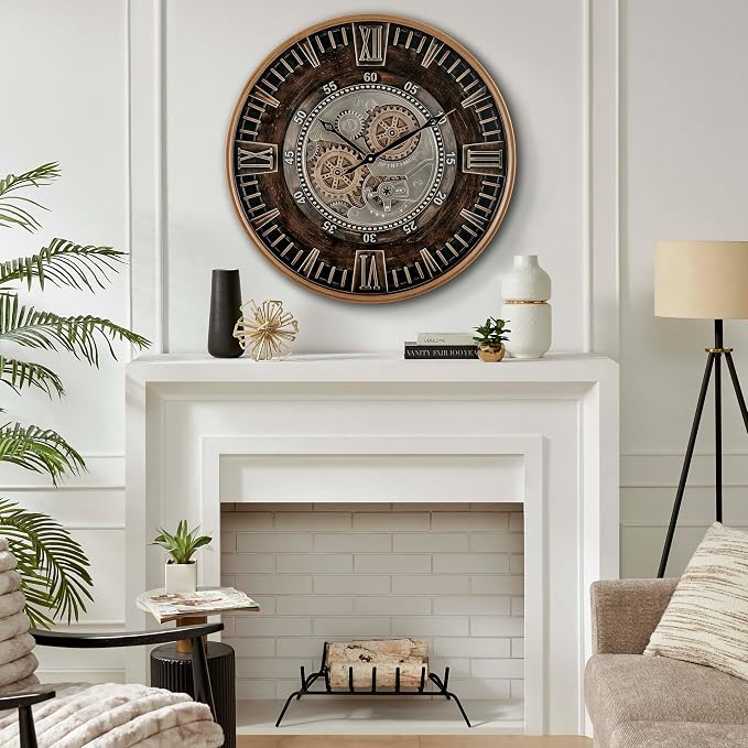 CLXEAST 24 Inch Large Moving Gear Wall Clock - Image 4