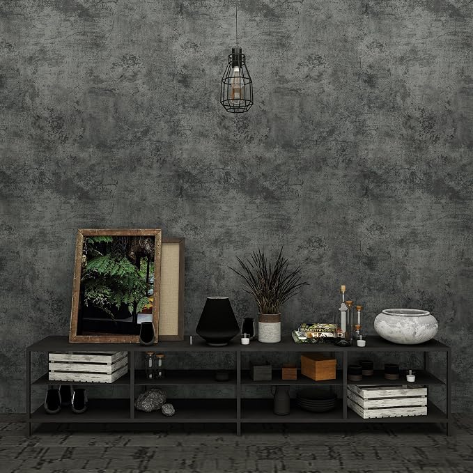 3yecao 16"×708" Large Size Thick Big Roll Faux Dark Blue Grey Concrete - Image 8