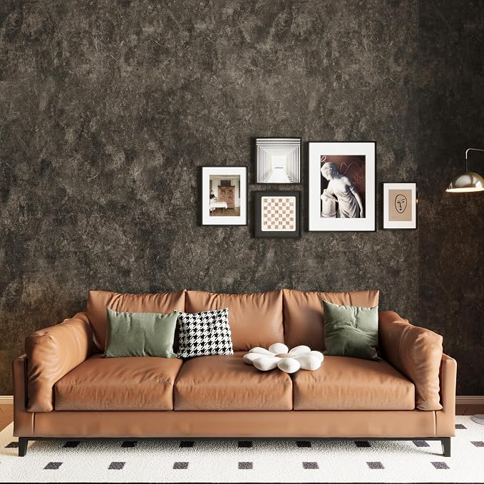 3yecao 48"×591" Extra Wide Big Roll Large Size Dark Brown Tan Gray Concrete - Image 4