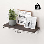 WOPITUES Wood Floating Shelves Set of 6, Shelves - Image 3