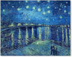 1 KINGO Van Gogh Canvas Wall Art: Starry Night over the Rhône Oil Painting by 1KINGO