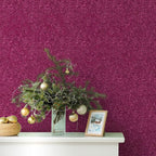 CHIHUT 15.7''x100'' Hot Pink Wallpaper Sparkly Glitter Wallpaper Stick and Peel - Image 3
