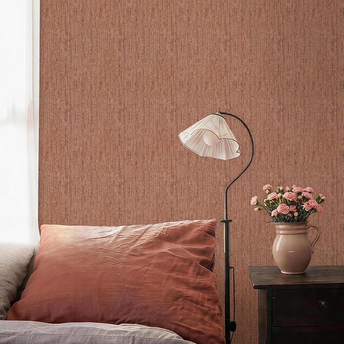 JiffDiff Woven Wallpaper Peel and Stick 17.3" x 400" Colorful Paint Grasscloth by wallpaper