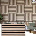 Wall!Supply 3D Soundproof Wall Panels – Acoustic Natural Oak Finish – EPS Foam by WallSupply