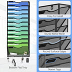 Kuntine.B Wall File Organizer Office Hanging Magazine Holder Wall File Organizer - Image 3