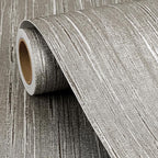 FunStick 16"x240" Vintage Textured Brown Taupe Wallpaper Peel and Stick - Image 7
