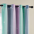 XiDi Curtains for Bedroom Decor, Rainbow Purplgreen grey34/45 by Addsomecolortolife