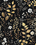 Laatse Boho Wallpaper Peel and Stick Dark Floral Wallpaper 17.5in x118in by Laatse