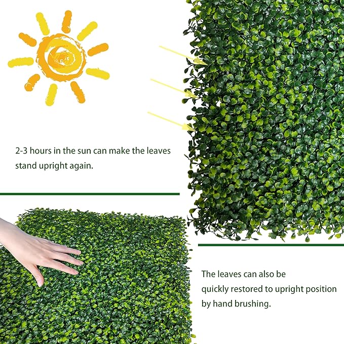 ODTORY Artificial Boxwood Roll Panels: 48 X 160 in UV-Anti Artificial Ivy - Image 7