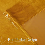 NICETOWN Yellowish Gold Velvet Curtains 84 inches Long - Image 9