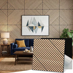 Mollywell Art Acoustic Wall Panels, 24x24 Inch 8 Pack, Wood Veneer, Sound by Mollywell