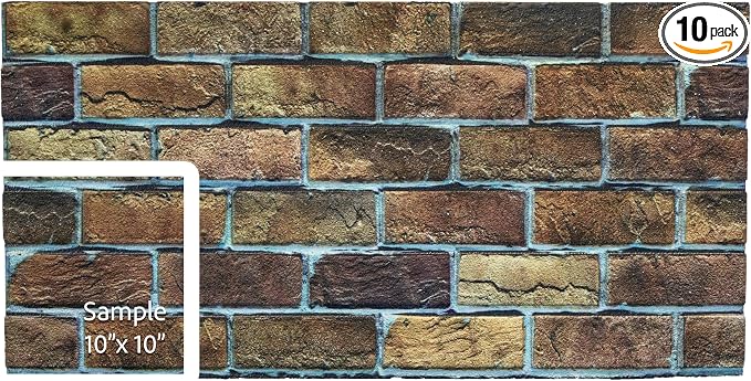 Dundee Deco 3D Wall Panels Faux Brick by DundeeDeco