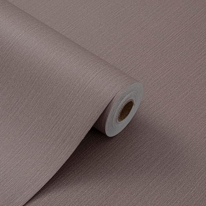 Haimin Fabric Wallpaper Textured Contact Paper Peel and Stick Faux Linen Wall - Image 8