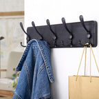 SKOLOO Rustic Wall Mounted Coat Rack: 16" Stud Spacing, Pine Real Wood Plank - Image 3