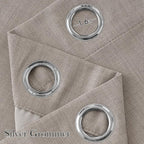 NICETOWN Short Faux Linen Angora Blackout Curtains 63 inches Long - Image 2