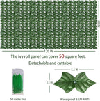 ODTORY Artificial Ivy Privacy Fence Wall Screen, 60X120 in UV-Anti Faux - Image 2