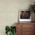 Rugreat Textured Grasscloth Wallpaper Peel and Stick 118inL 17.3inW Beige - Image 2