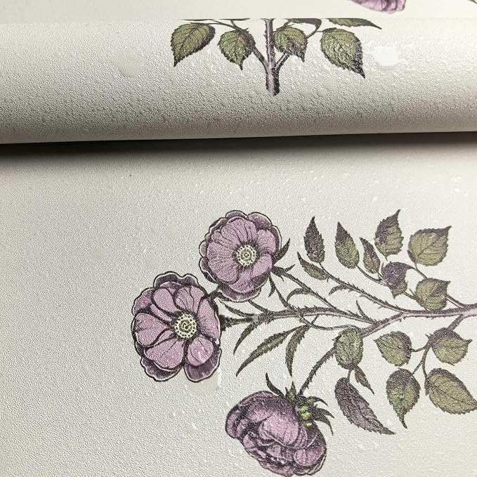 17.3”×393.7” Vintage Floral Wallpaper Retro Rose Flower Contact Paper - Image 9
