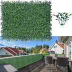 ODTORY Artificial Boxwood Hedge Wall Panels, 24 X 16 in 12P UV-Anti Faux by ODTORYHOME