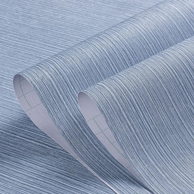 Haimin Grasscloth Wallpaper Textured 24in X 393in Fabric Contact Paper Grey - Image 7
