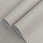 Mocha Brown Faux Grasscloth Wallpaper Peel and Stick Linen Textured 24"x394" - Image 2
