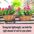 LaLaGreen Wall Planters for Outdoor Plants, 4 Pack, 12 Inch Half Round Plant - Image 8