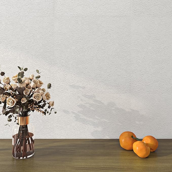 Livelynine Paintable Wallpaper Textured Peel and Stick 15.8X197 White Prepasted - Image 5