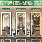 FENNIO Full Length Mirror with Lights, Wall Mounted Hanging Mirror with Lights - Image 4
