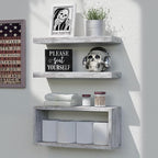 RICHER HOUSE Floating Shelves Set of 3, Farmhouse Bathroom Wall Mounted Shelves by RicherHouse