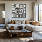 LANCHI95 16 PCS FRAMED Black and White Home Decor, Eclectic Wall Art, - Image 4