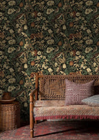 Erfoni 17.3" x 394" Bird Floral Peel and Stick Wallpaper Vintage Contact Paper - Image 2