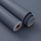Haimin Fabric Wallpaper Textured Contact Paper Navy Blue Peel and Stick Faux - Image 8