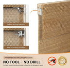 LazBlinds No Tools No Drill Cordless Bamboo Roman Shades, Custom Light - Image 3