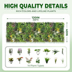Artificial Grass Wall Roll Panels: 40''x120''Boxwood Hedge Panels, UV-Anti - Image 2