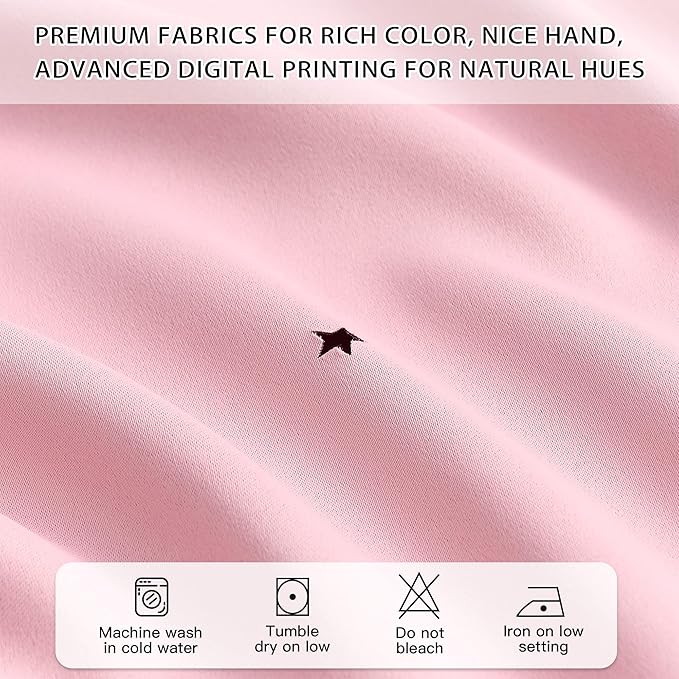 XiDi Light Pink Curtains for Bedroom, Girls Room Blackout Curtains, Kids Room - Image 4