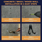 Moneek's Hardware 16 Pack Garage Storage Hook Anti-Slip Coating Heavy Duty Wall - Image 8