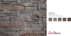 GenStone Faux Stacked Stone Panel 41" x 11.25" in Coffee Color - Image 2