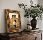 Vintage Gold Framed Wall Art Retro Country Sheep Oil Painting Canvas Prints - Image 5