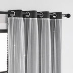 XiDi Curtains for Bedroom Decor, Rainbow Black 52/90/1 - Image 2