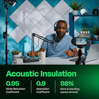 Acoustic Panels 12-Pack Soundproof Wall Panels 12"X12"X0.4" Sound Panels High - Image 3